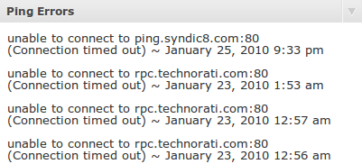 wordpress-ping-errors WordPress ping errors