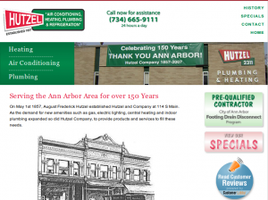 ann arbor plumber small business website