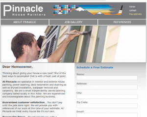 ann arbor painter small business website